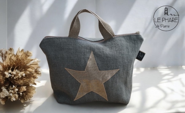 Trousse de toilette en lin 