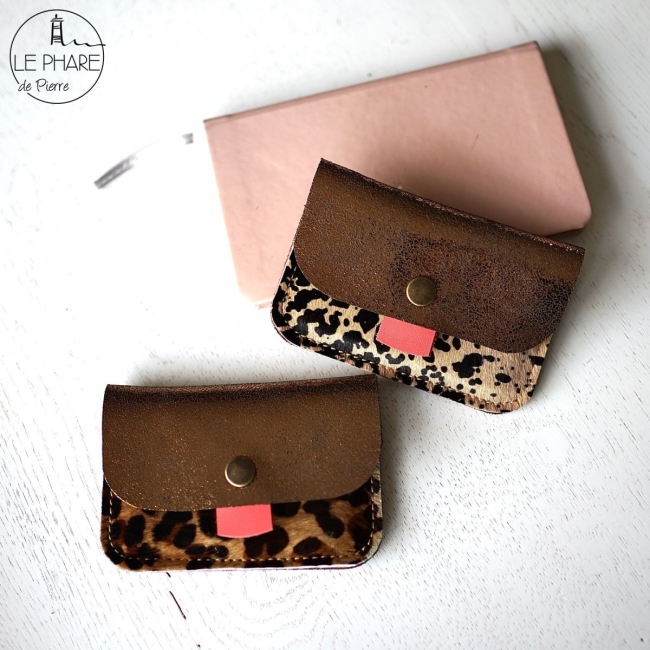 Porte-cartes en cuir